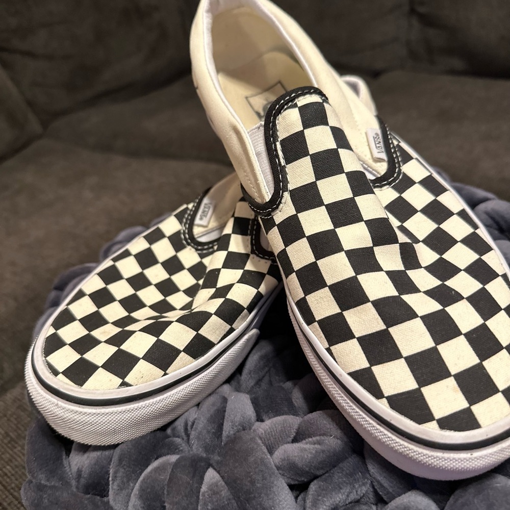 Vans classic Black and White Checkered Slip-On Sneakers